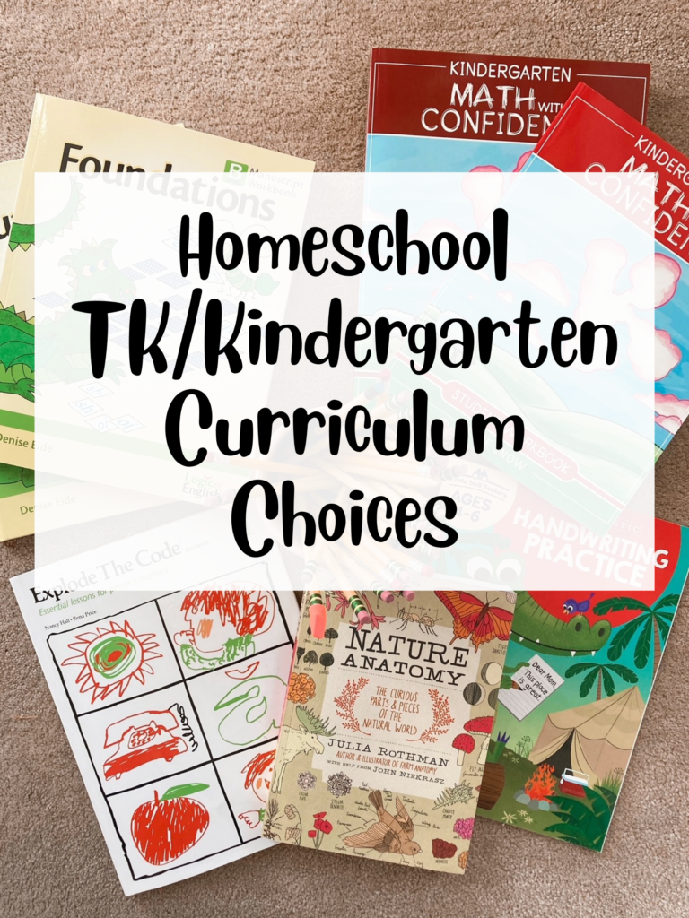 Our TK Homeschool Year Plan & Curriculum Choices 