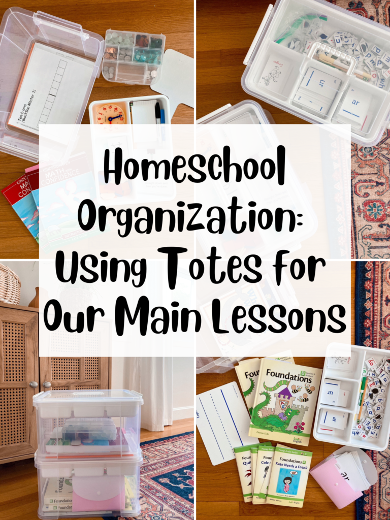 Homeschool Organization: Using Totes for Our Main Lessons