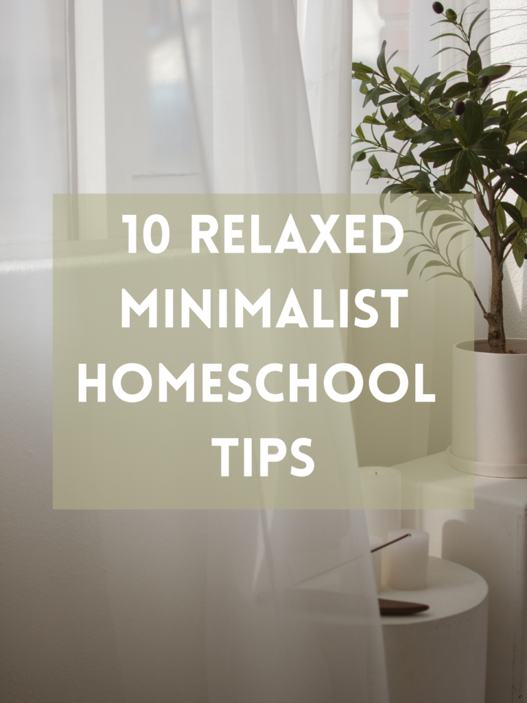 10 Relaxed Minimalist Homeschool Tips - The Friendly Fig