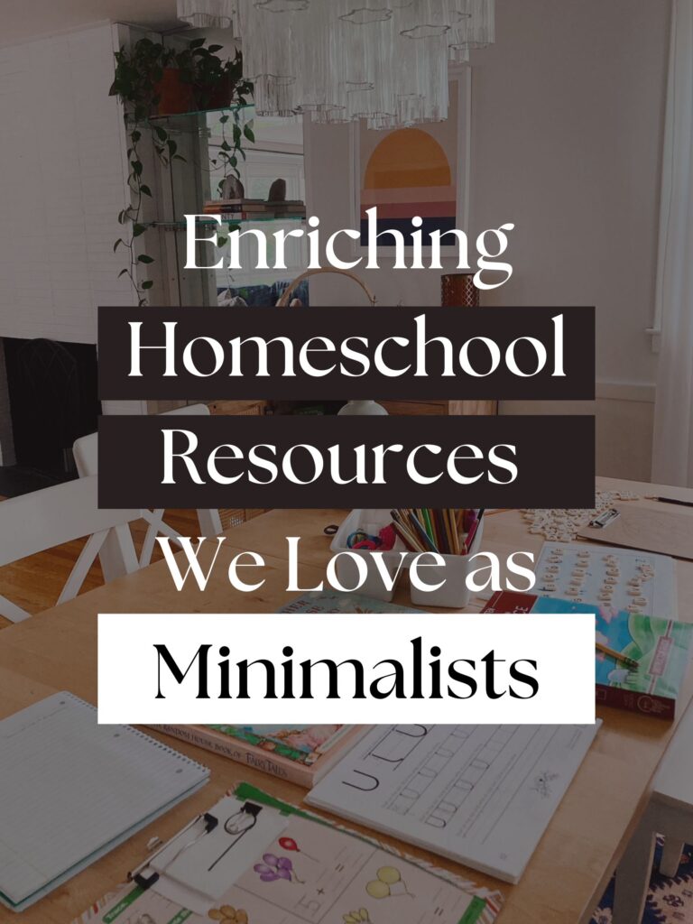 Minimalist Homeschool Resources