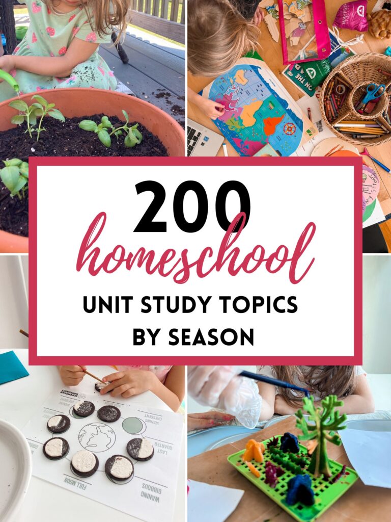 200 homeschool unit study topics