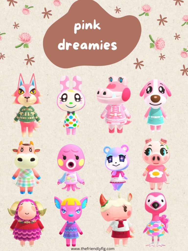 acnh pink villagers