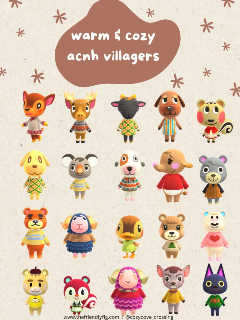 ACNH Warm and Cozy Villagers