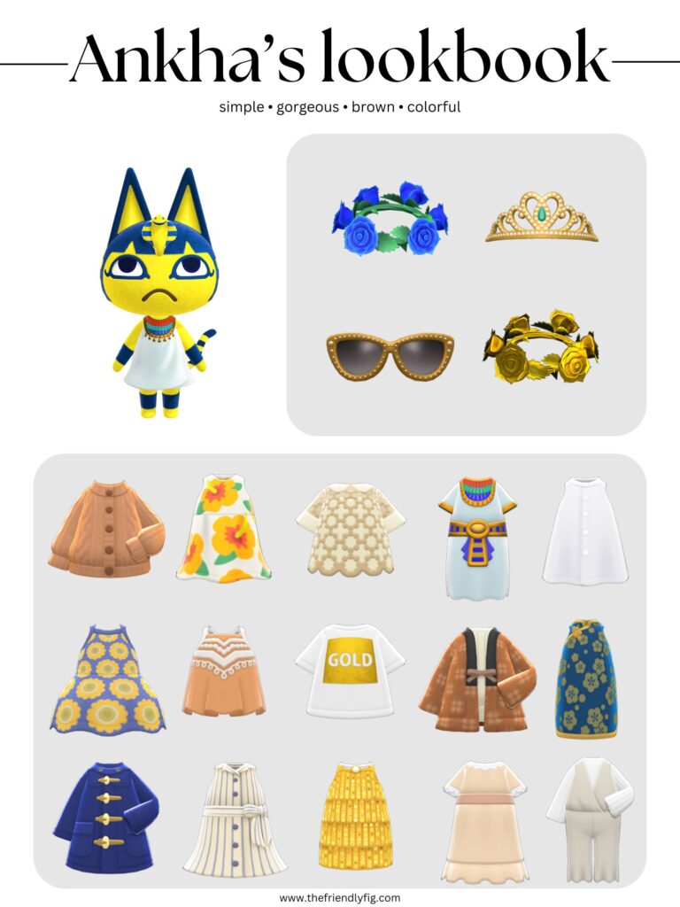 ACNH Ankha Style Lookbook