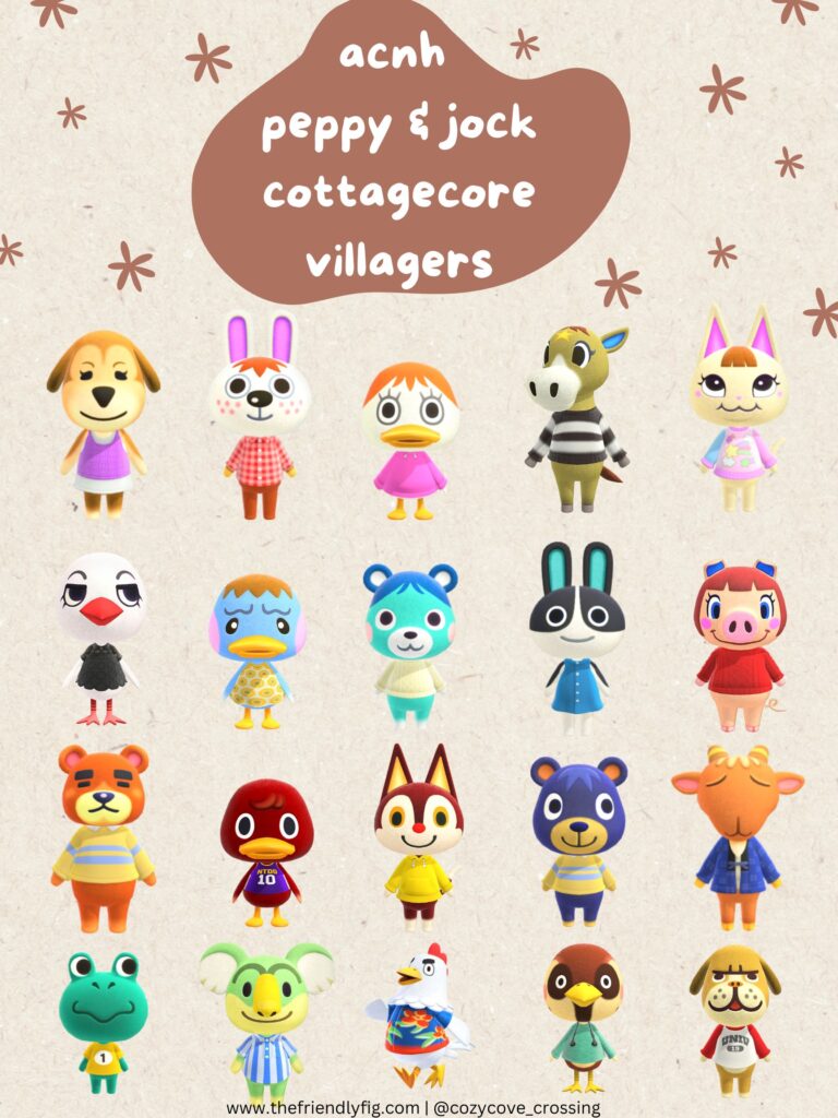 ACNH Peppy and Jock Cottagecore Villagers