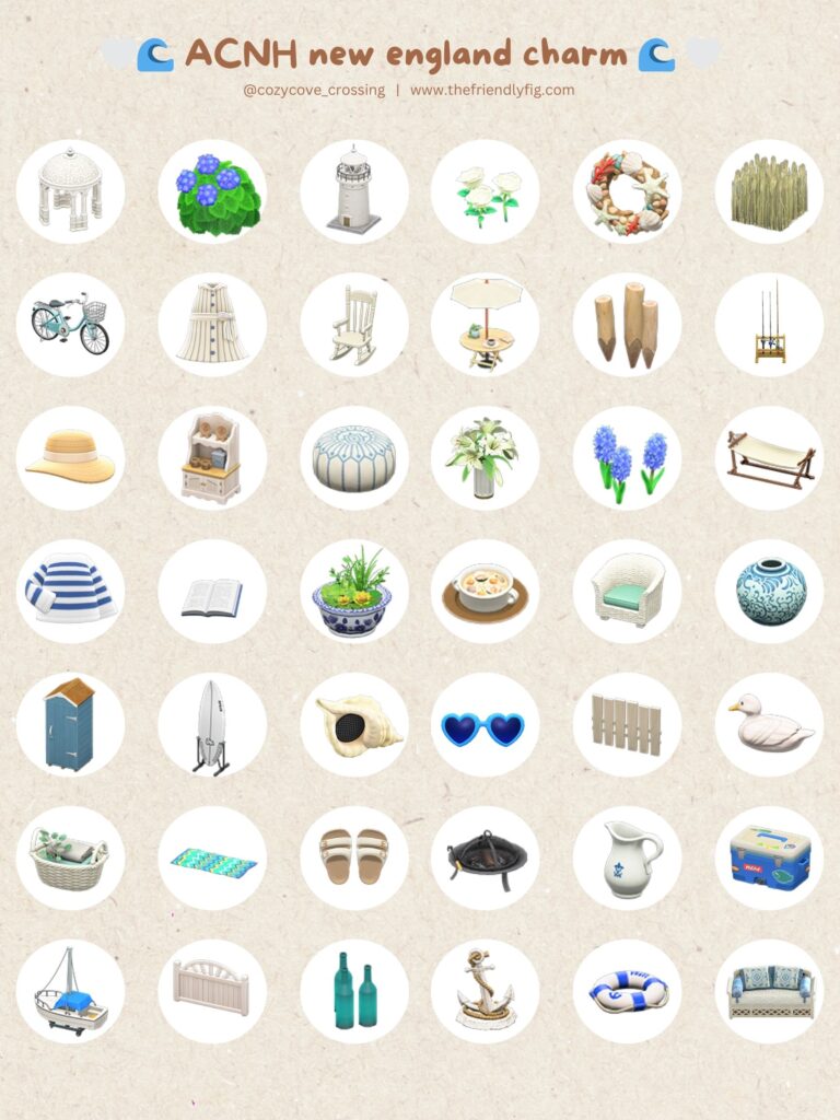 ACNH New England Inspired Island Items