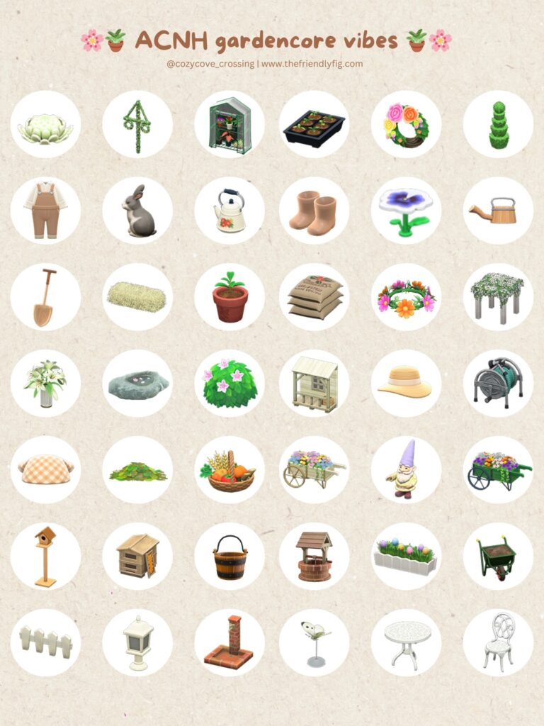 ACNH Gardencore Items Guide