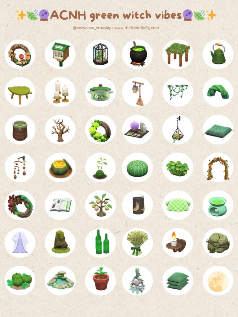 ACNH Green Witch Vibes & Items