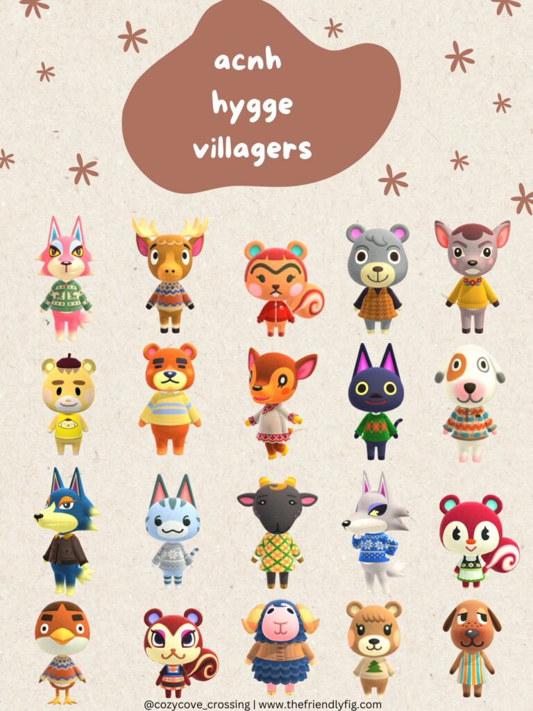 ACNH Hygge Vibe Villagers