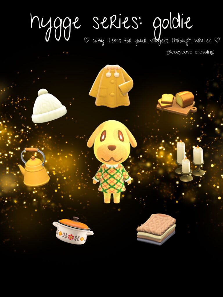 ACNH Villager Gift Guides: Hygge Goldie