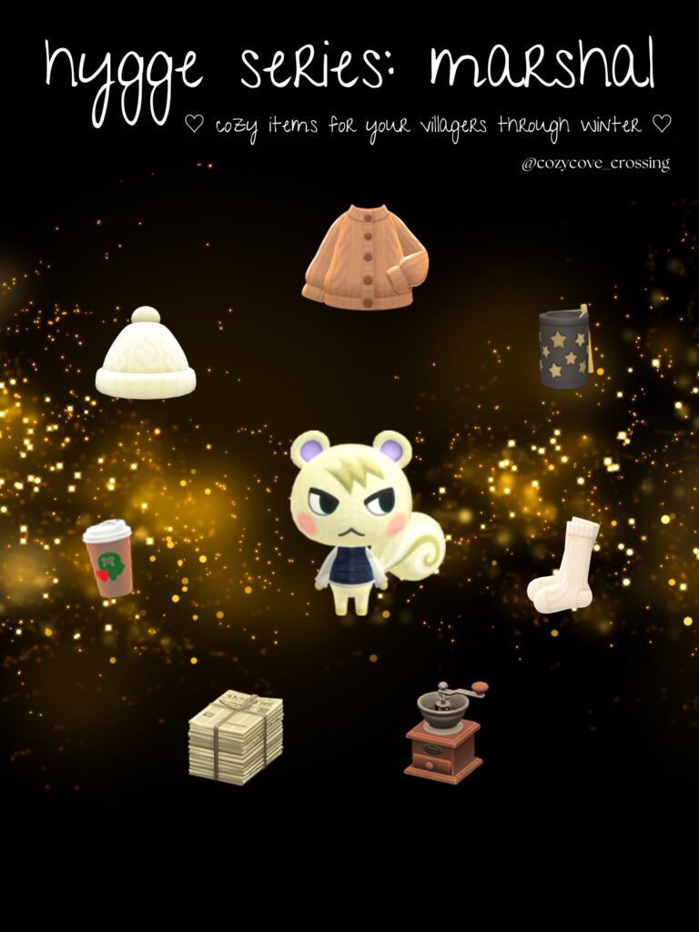 ACNH Villager Gift Guides: Hygge Marshal