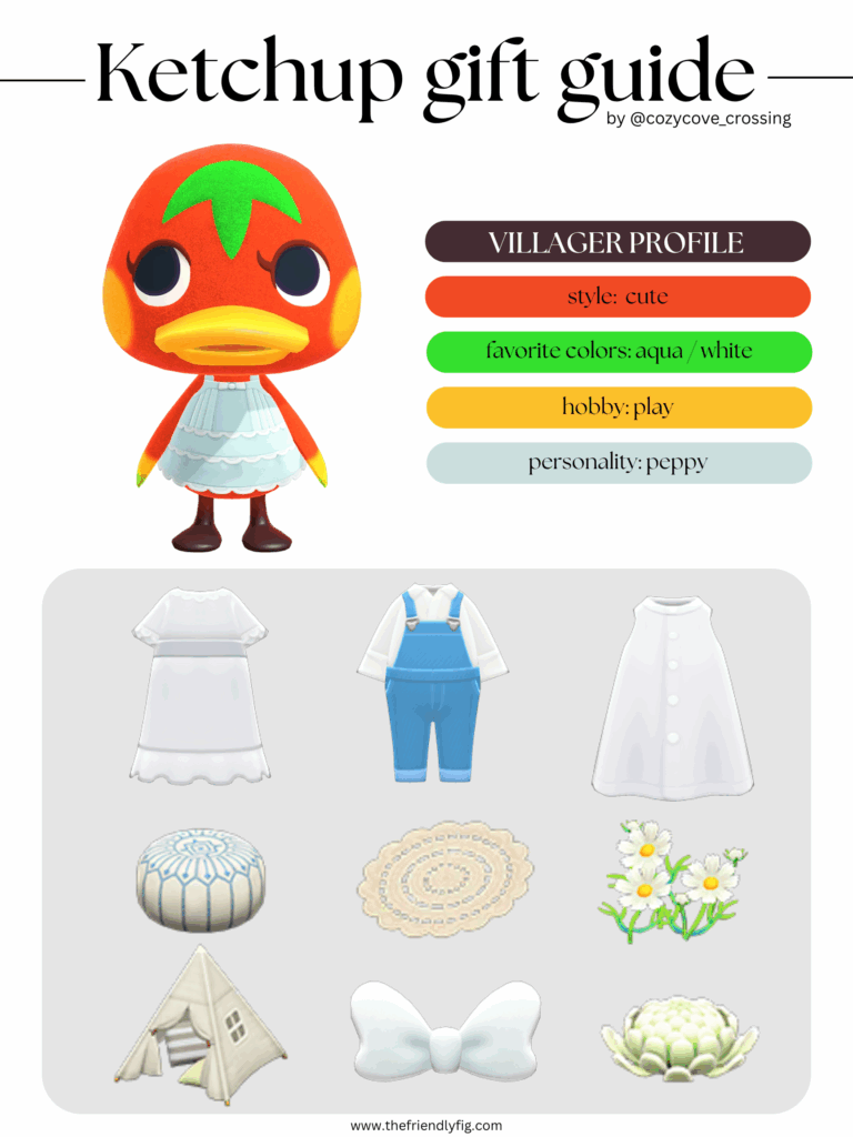 ACNH Villager Gift Guide: Ketchup