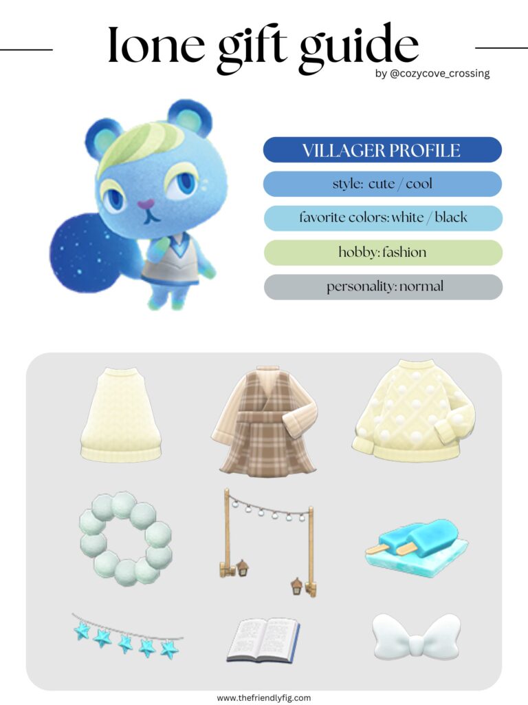 ACNH Villager Gift Guide: Ione