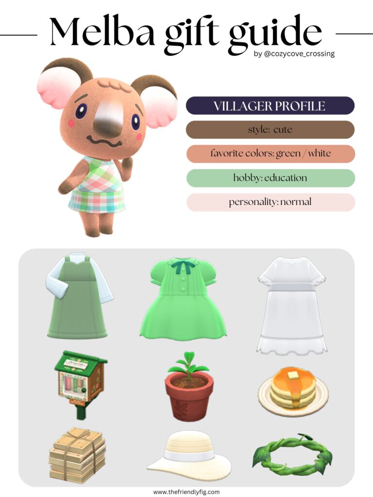 ACNH Villager Gift Guide: Melba