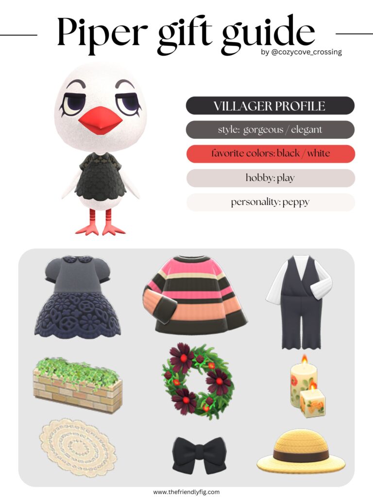 ACNH Villager Gift Guide: Piper