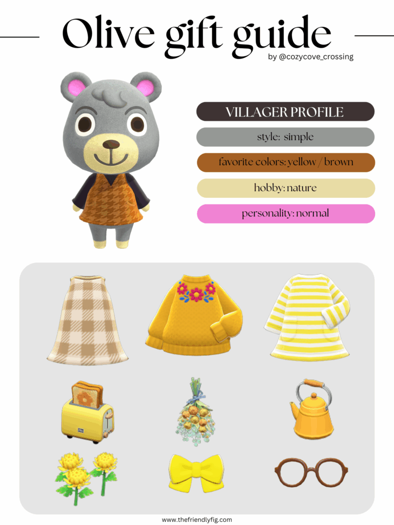 ACNH Villager Gift Guide: Olive