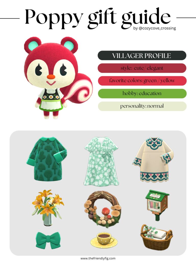 ACNH Villager Gift Guide: Poppy