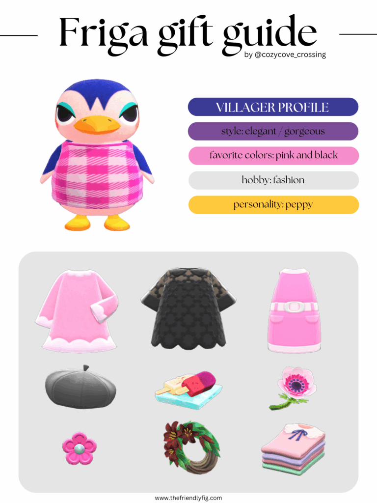 ACNH Villager Gift Guide: Friga
