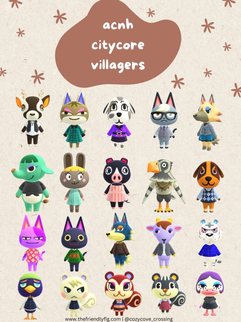 Animal Crossing Citycore Villagers
