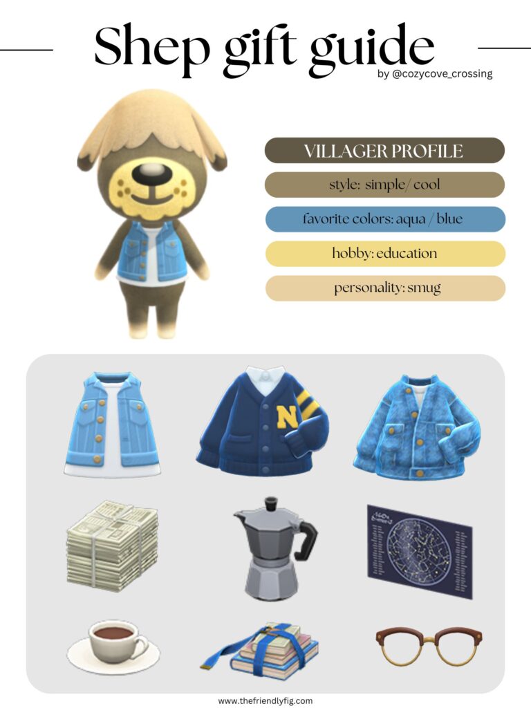 ACNH Villager Gift Guide: Shep