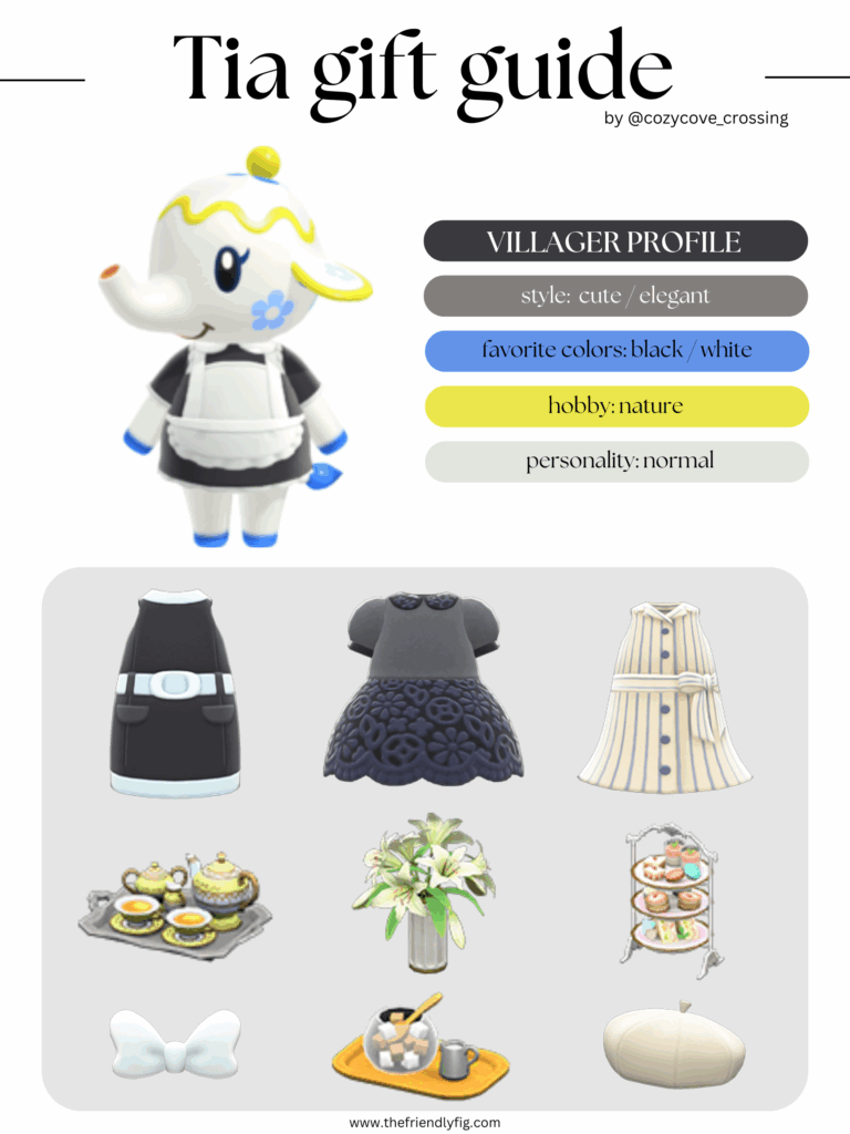 ACNH villager gift guide: Tia