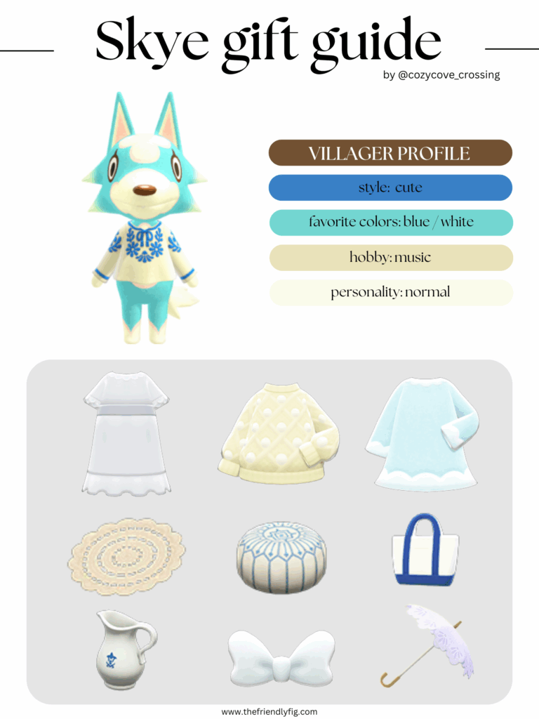 ACNH villager gift guide: Skye