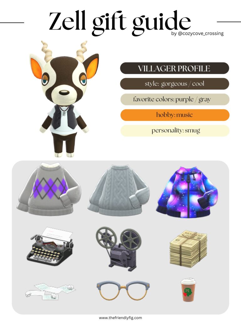 ACNH Villager Gift Guide: Zell