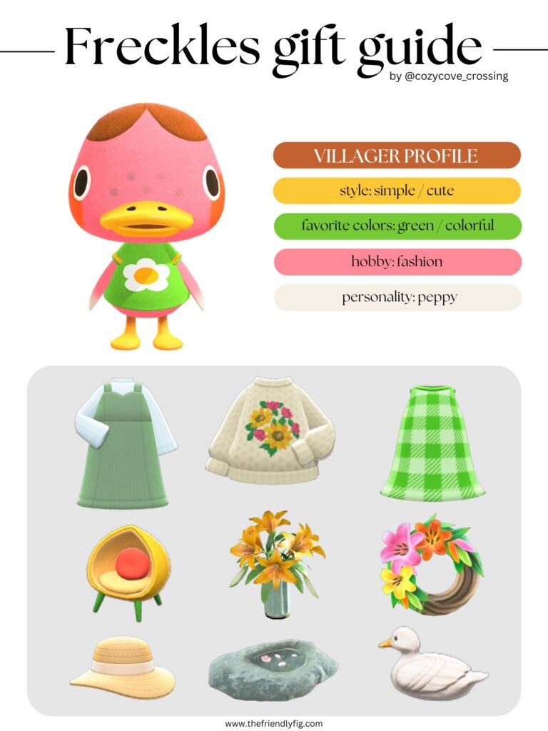 ACNH Villager Gift Guide: Freckles