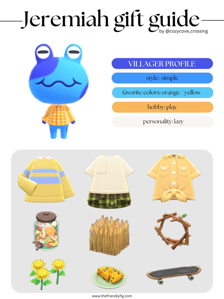 ACNH villager gift guide: Jeremiah