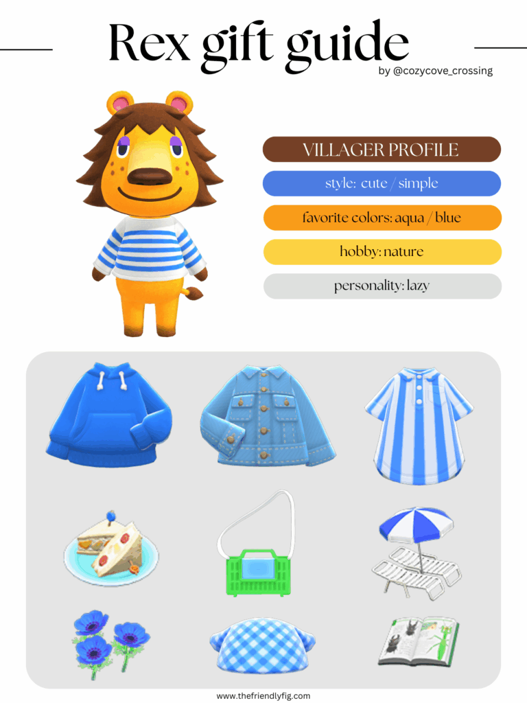 ACNH villager gift guide: Rex