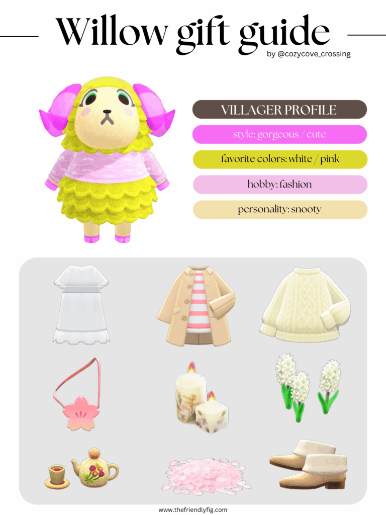 ACNH villager gift guide: Willow