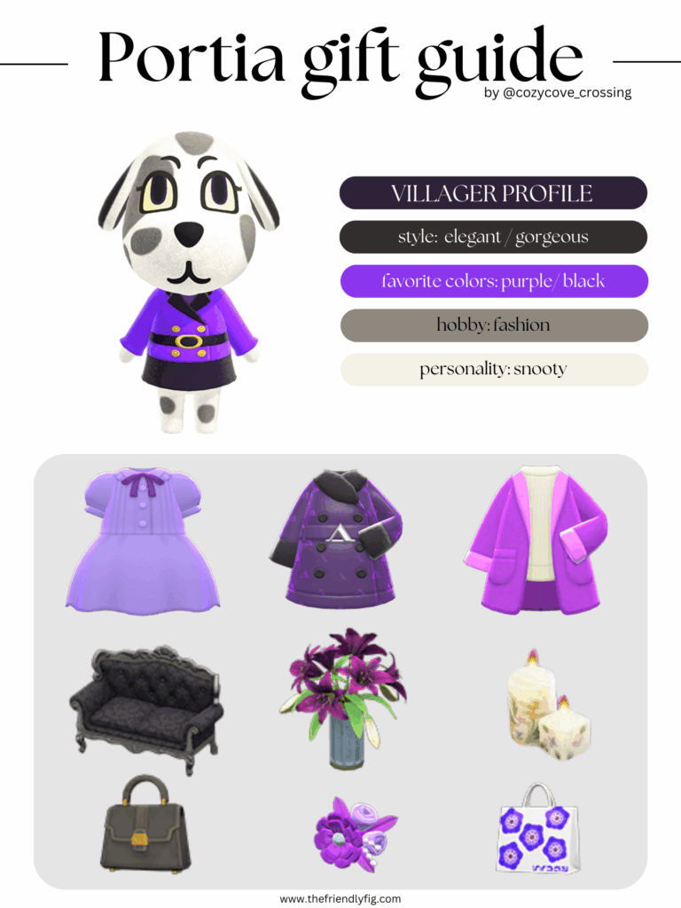 ACNH villager gift guide: Portia