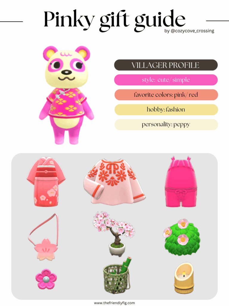 ACNH villager gift guide: Pinky