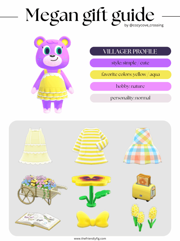 ACNH villager gift guide: Megan