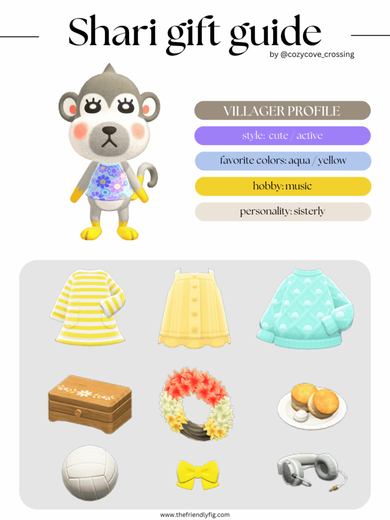 ACNH villager gift guide: Shari
