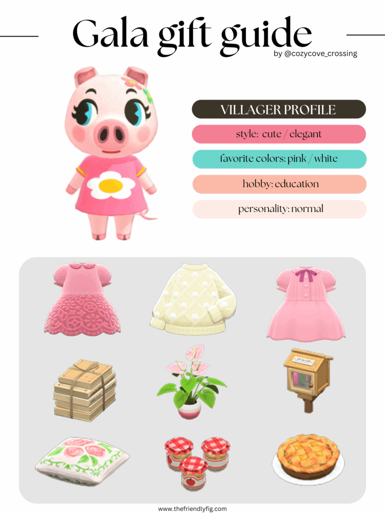 ACNH villager gift guide: Gala