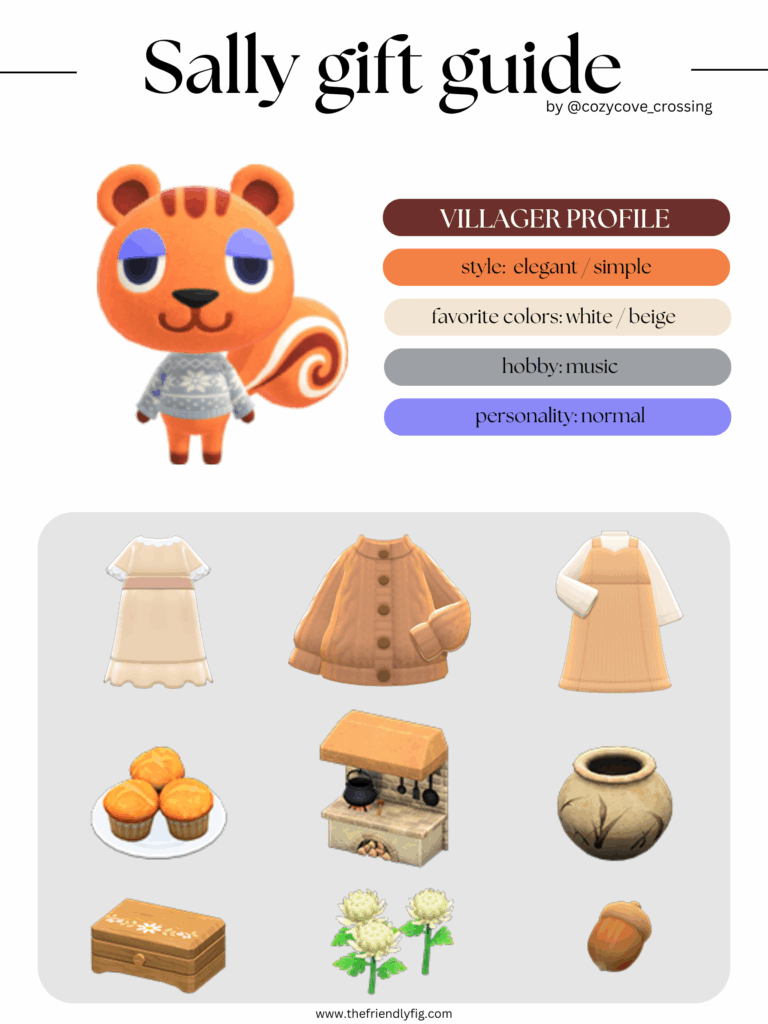 ACNH villager gift guide: Sally