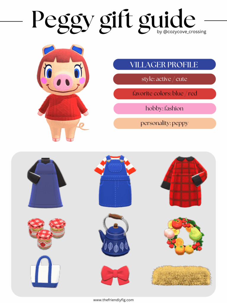 ACNH villager gift guide: Peggy
