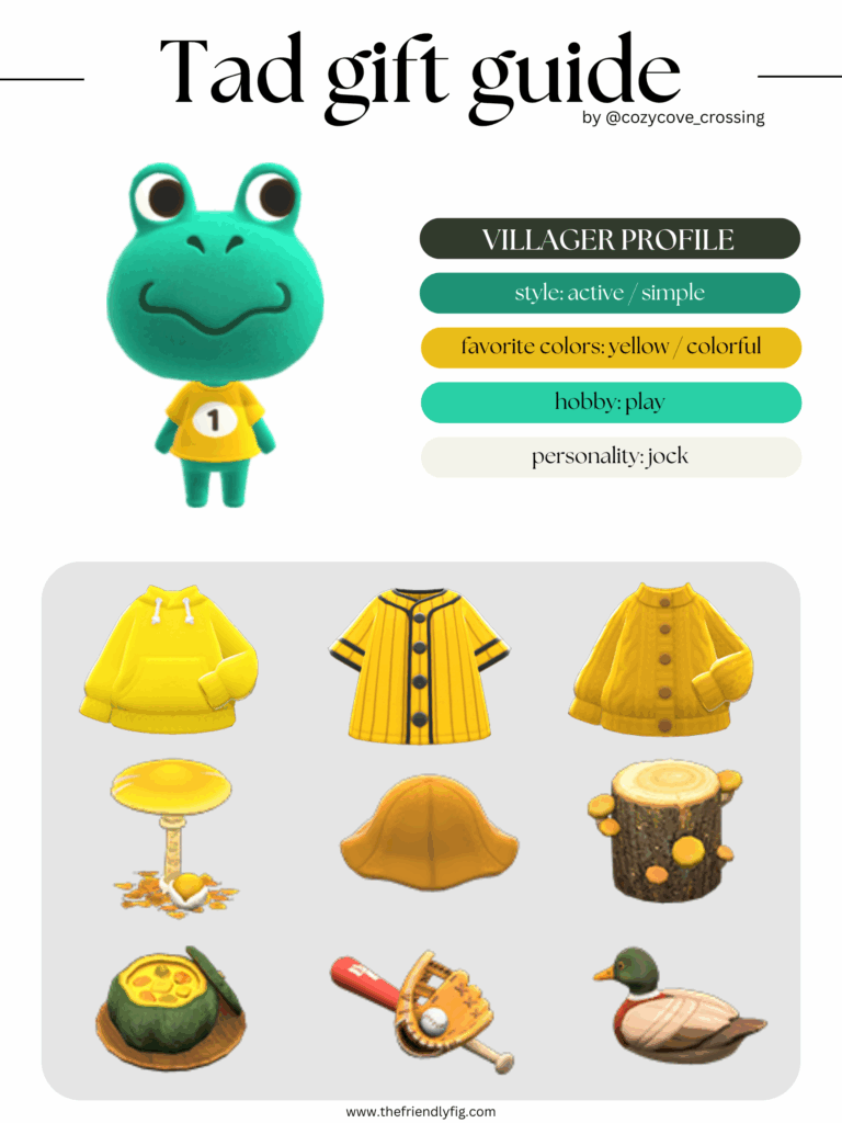ACNH villager gift guide: Tad