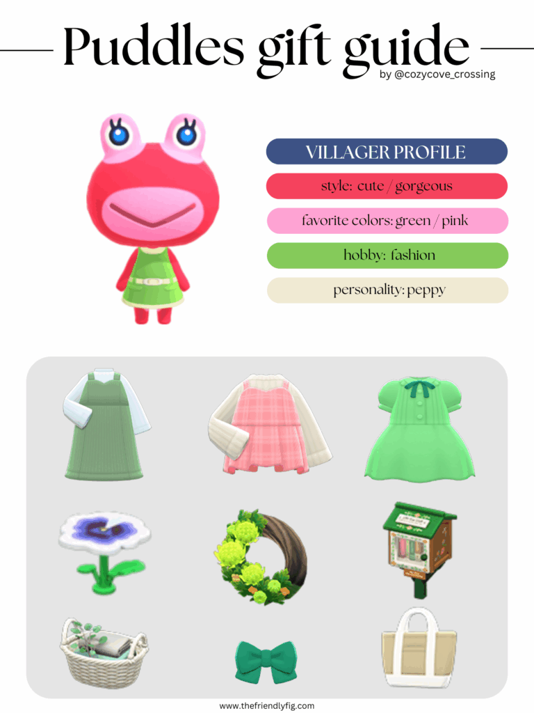 ACNH villager gift guide: Puddles