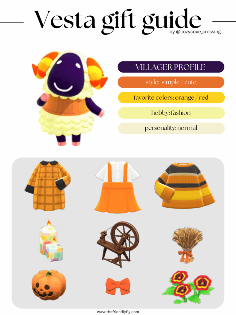 ACNH villager gift guide: Vesta