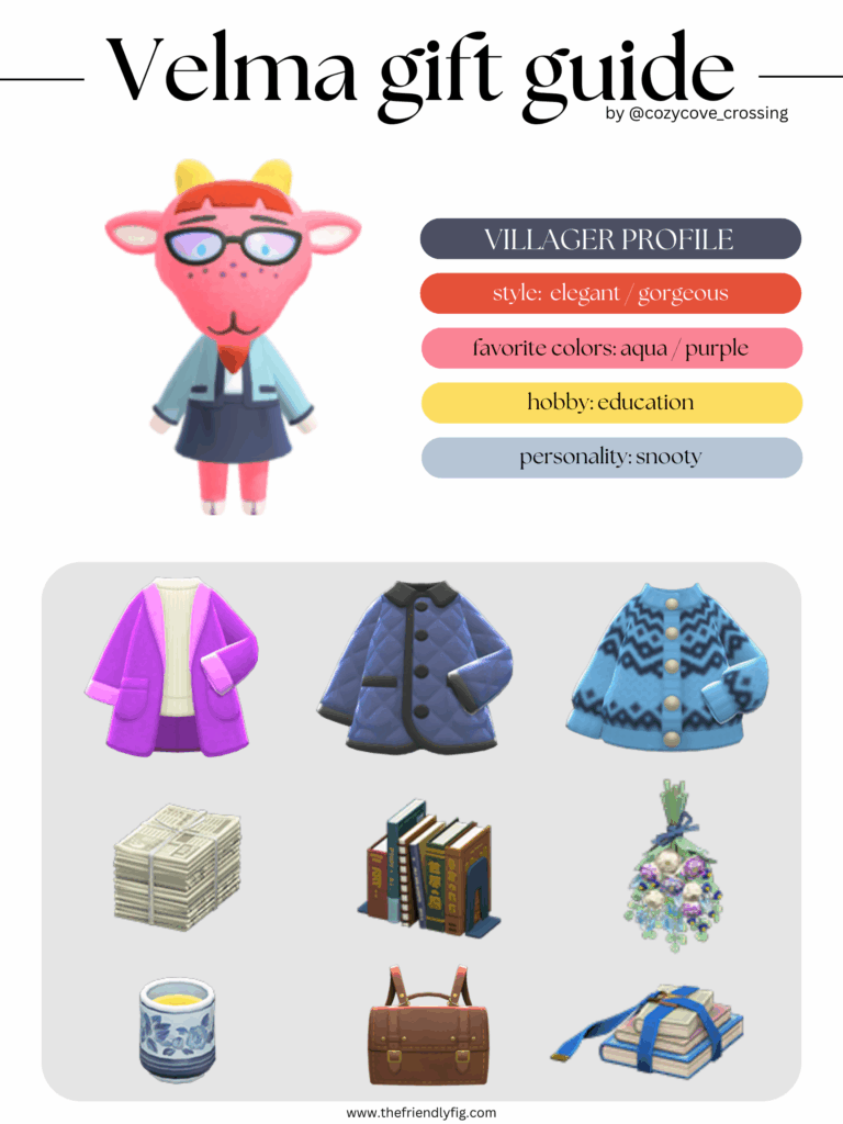 ACNH villager gift guide: Velma