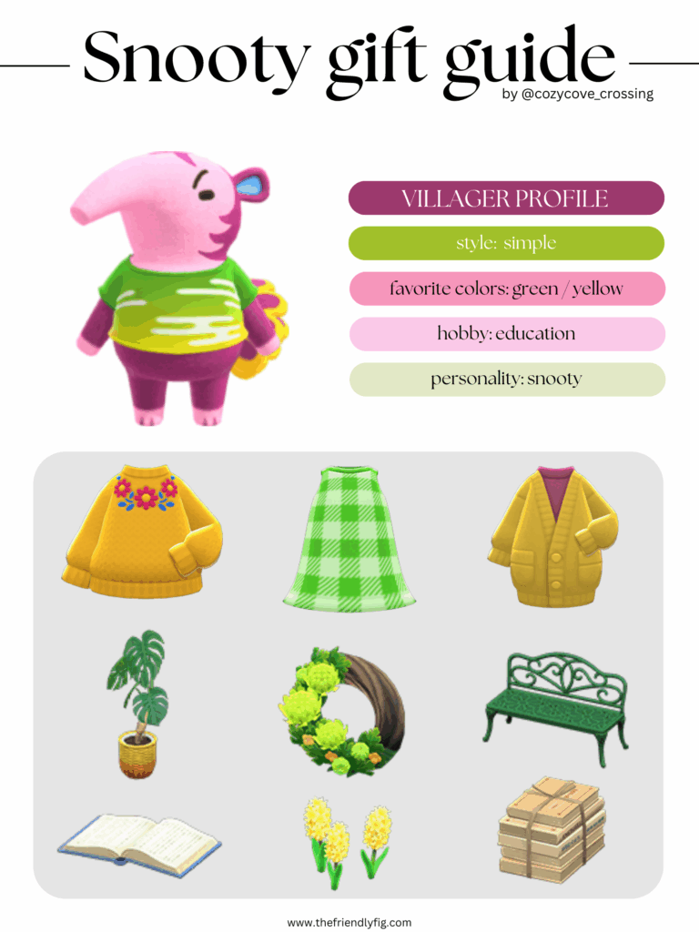 ACNH villager gift guide: Snooty