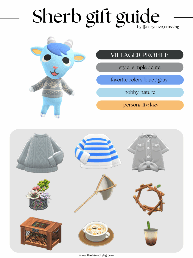 Animal Crossing villager gift guide: Sherb