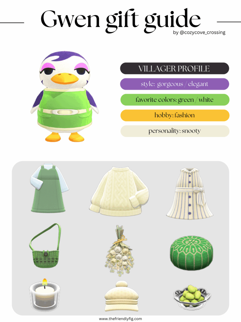 ACNH Gwen Style Lookbook