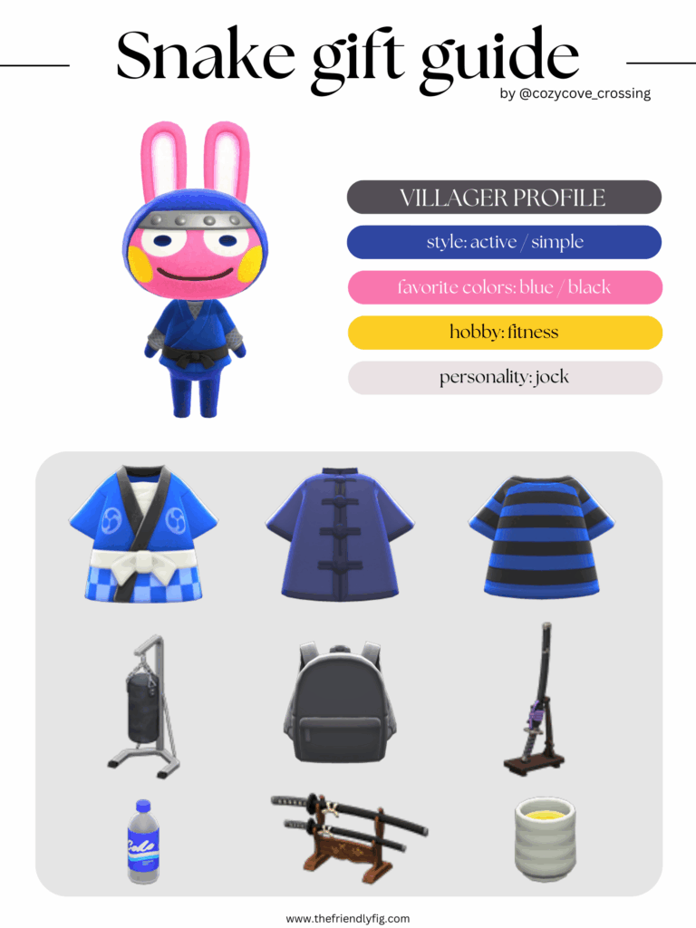 ACNH villager gift guide: Snake