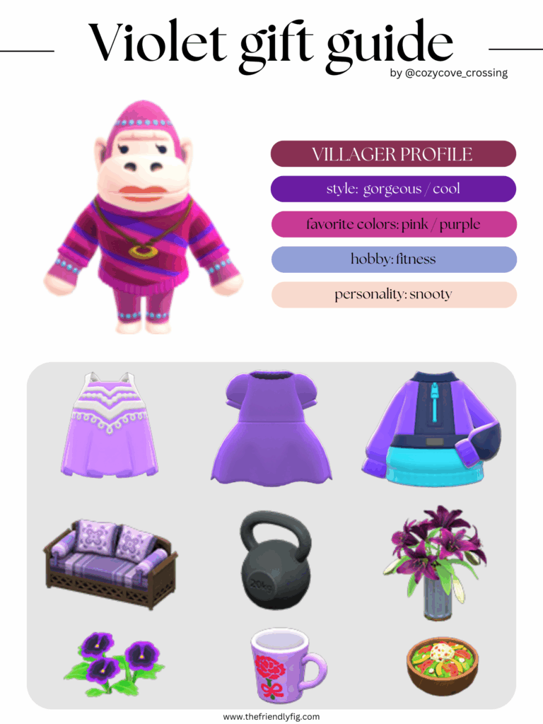 ACNH villager gift guide: Violet