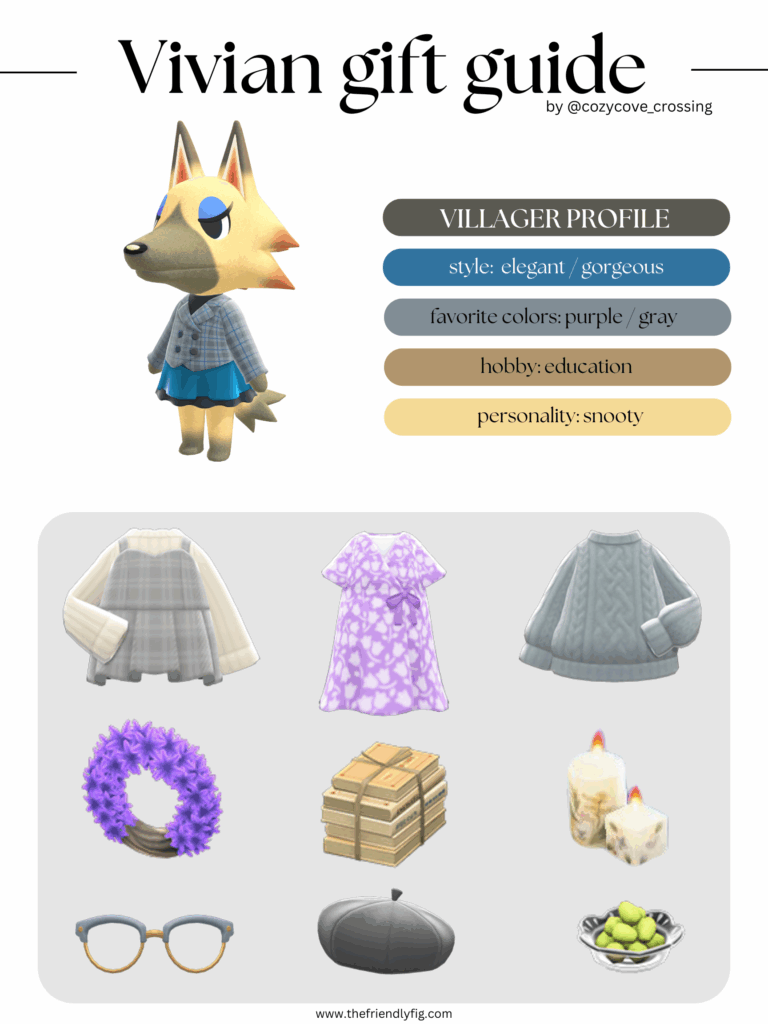 ACNH villager gift guide: Vivian