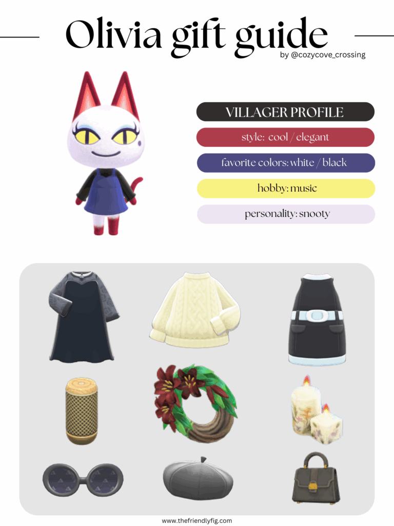 ACNH villager gift guide: Olivia