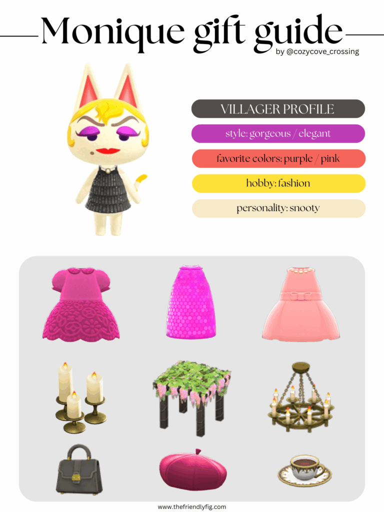 ACNH villager gift guide: Monique